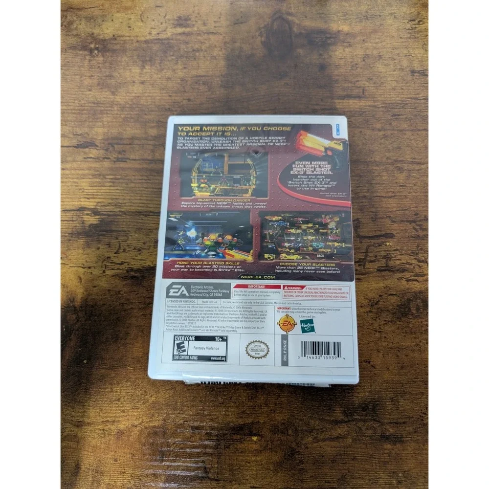 NINTENDO WII NERF N-STRIKE COMPLETE‎ GAME WITH MANUAL